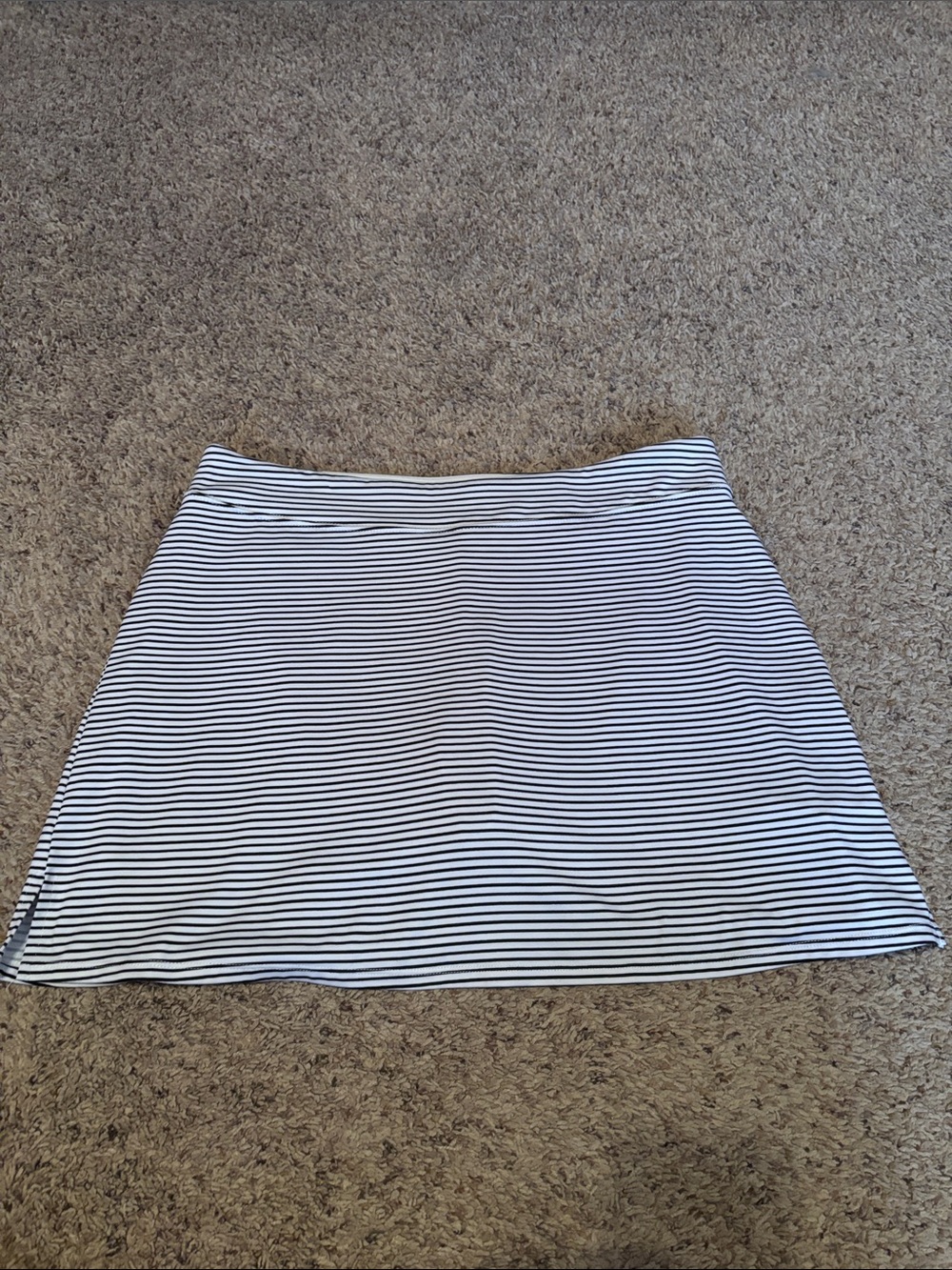 Soybu Striped Black White A-Line Skort L